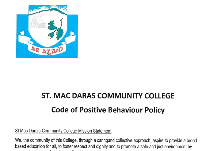 Code of Positive Behaviour Policy