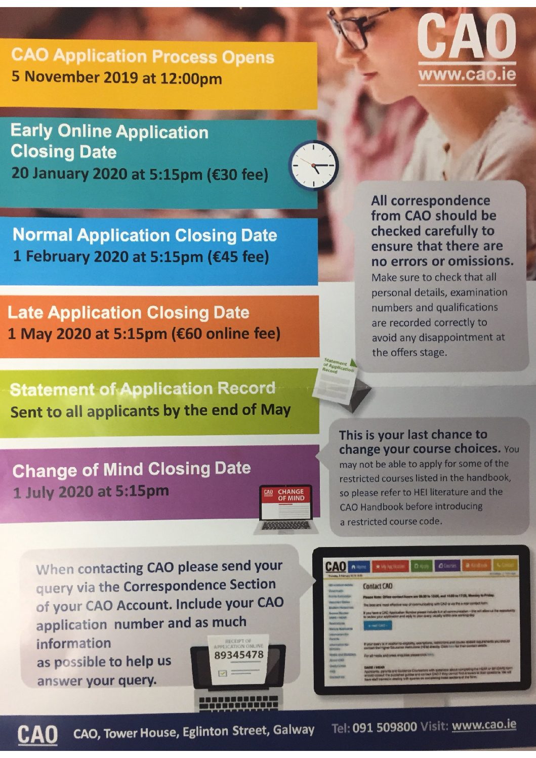 CAO Key Dates 2020