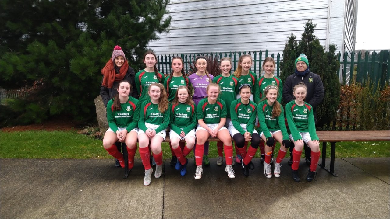 U15 Girls in Leinster Soccer Final St. Mac Dara's