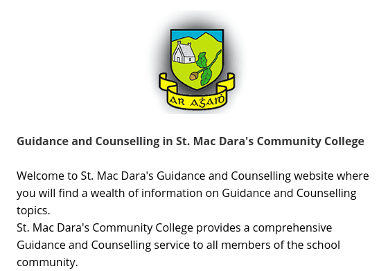 New Guidance and Counselling Webpage