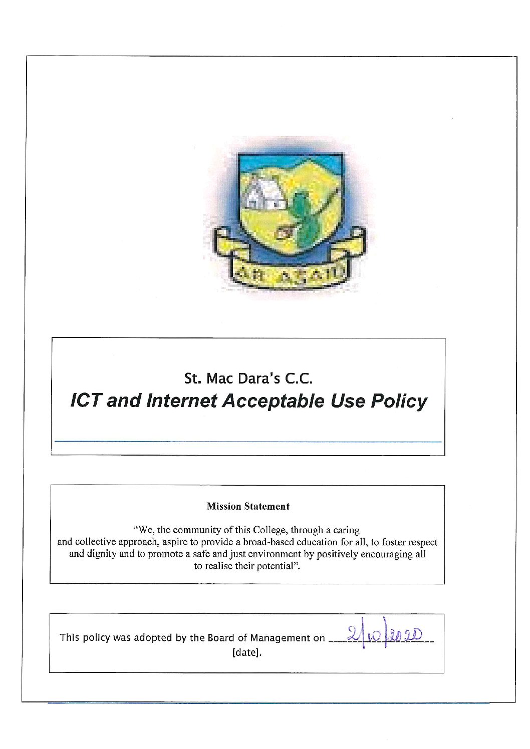 ICT and Internet Acceptable Use Policy