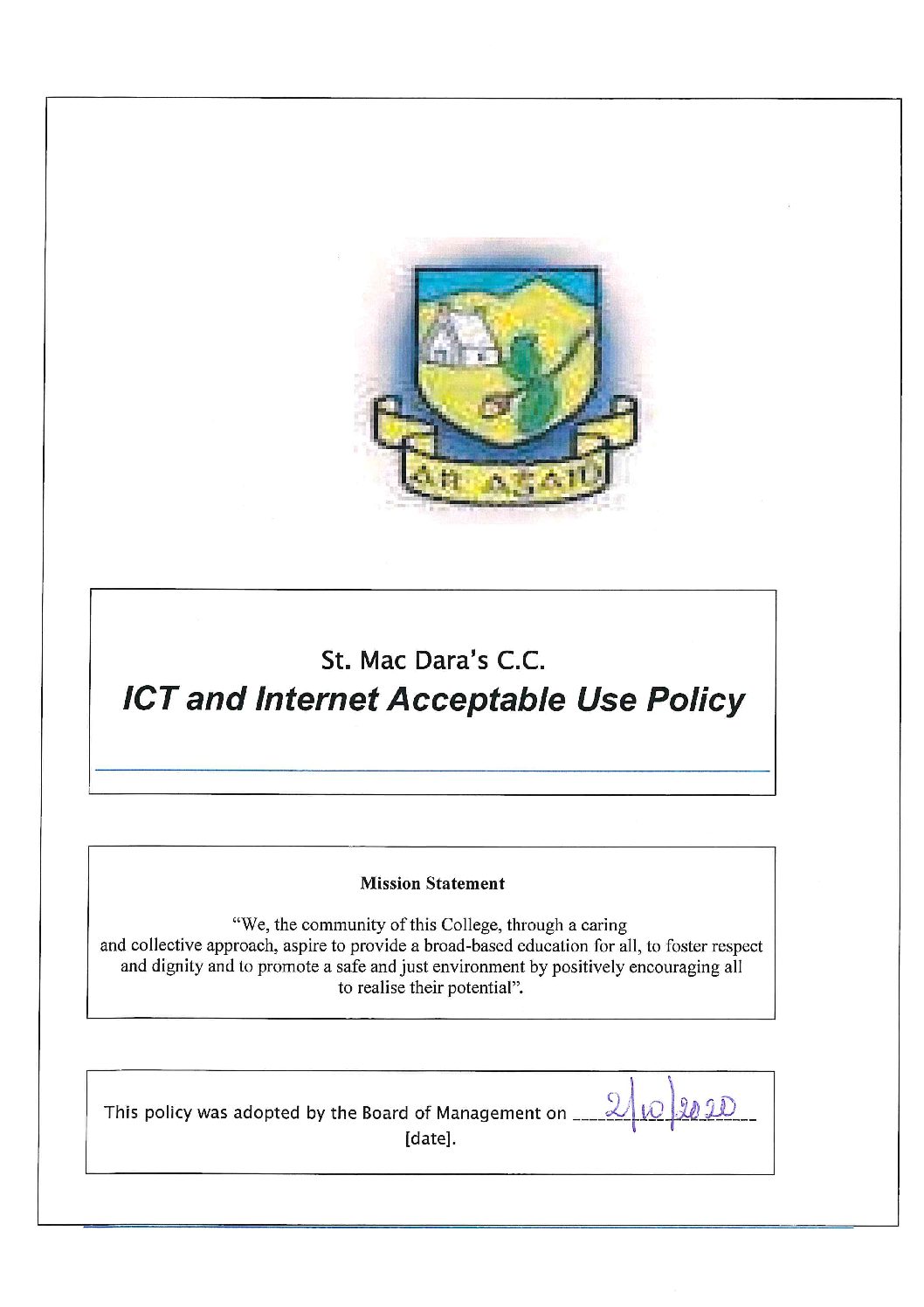 ICT and Internet Acceptable Use Policy