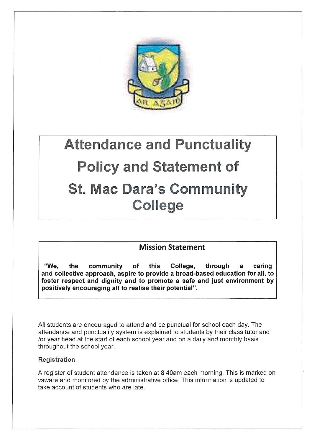 Attendance and Punctuality Policy