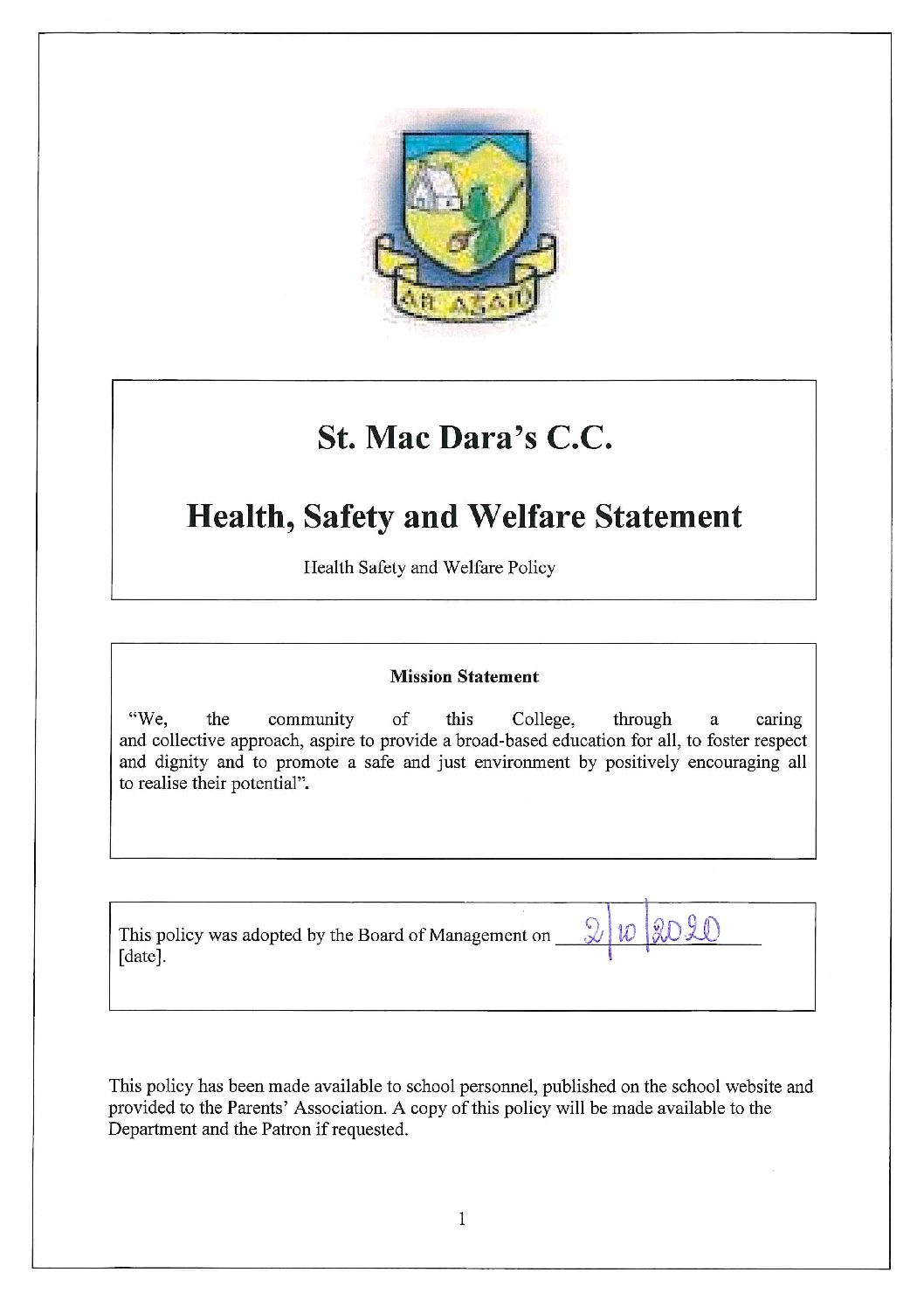 Health and Safety Policy