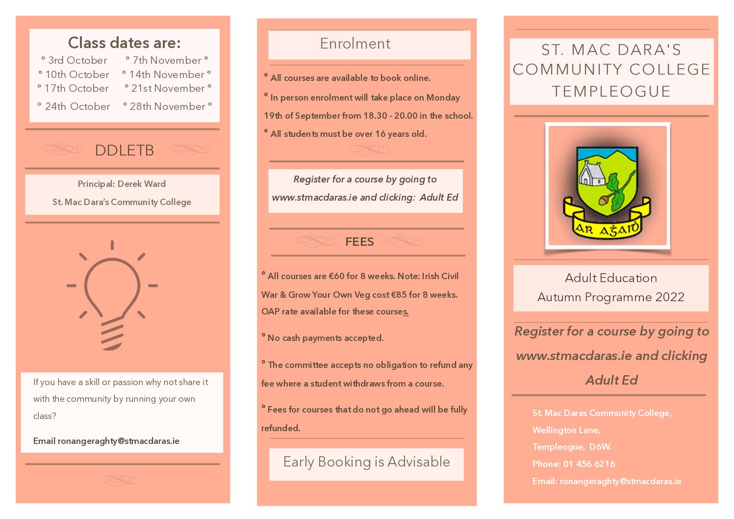 Adult Education Autumn 2022